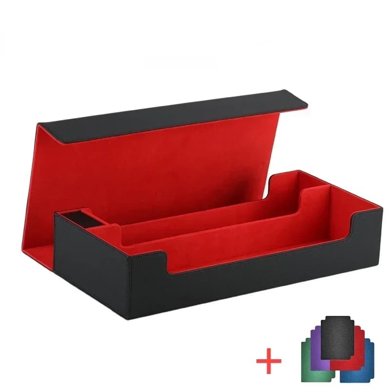 600 +/100 + scatola di immagazzinaggio di carte collezionabili in pelle PU custodia per mazzi di carte comandante porta carte con chiusura magnetica adatto per carte da gioco magiche