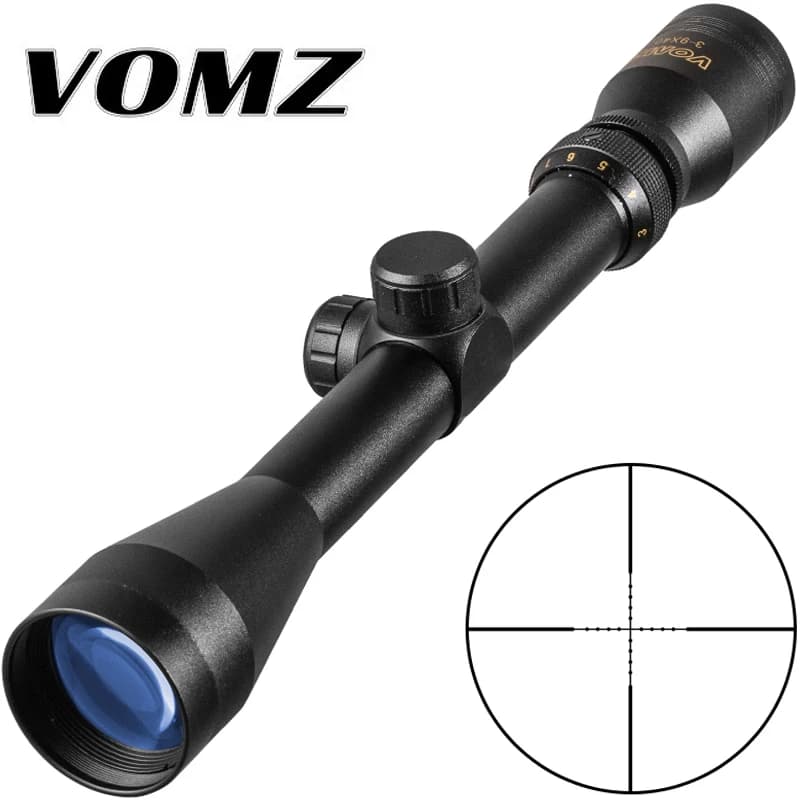 VOMZ 3-9X40 Scope Wire Telemetro Reticolo Caccia Cervo Fucile ad aria compressa Balestra Mil Dot Reticolo Mirino tattico Ottico