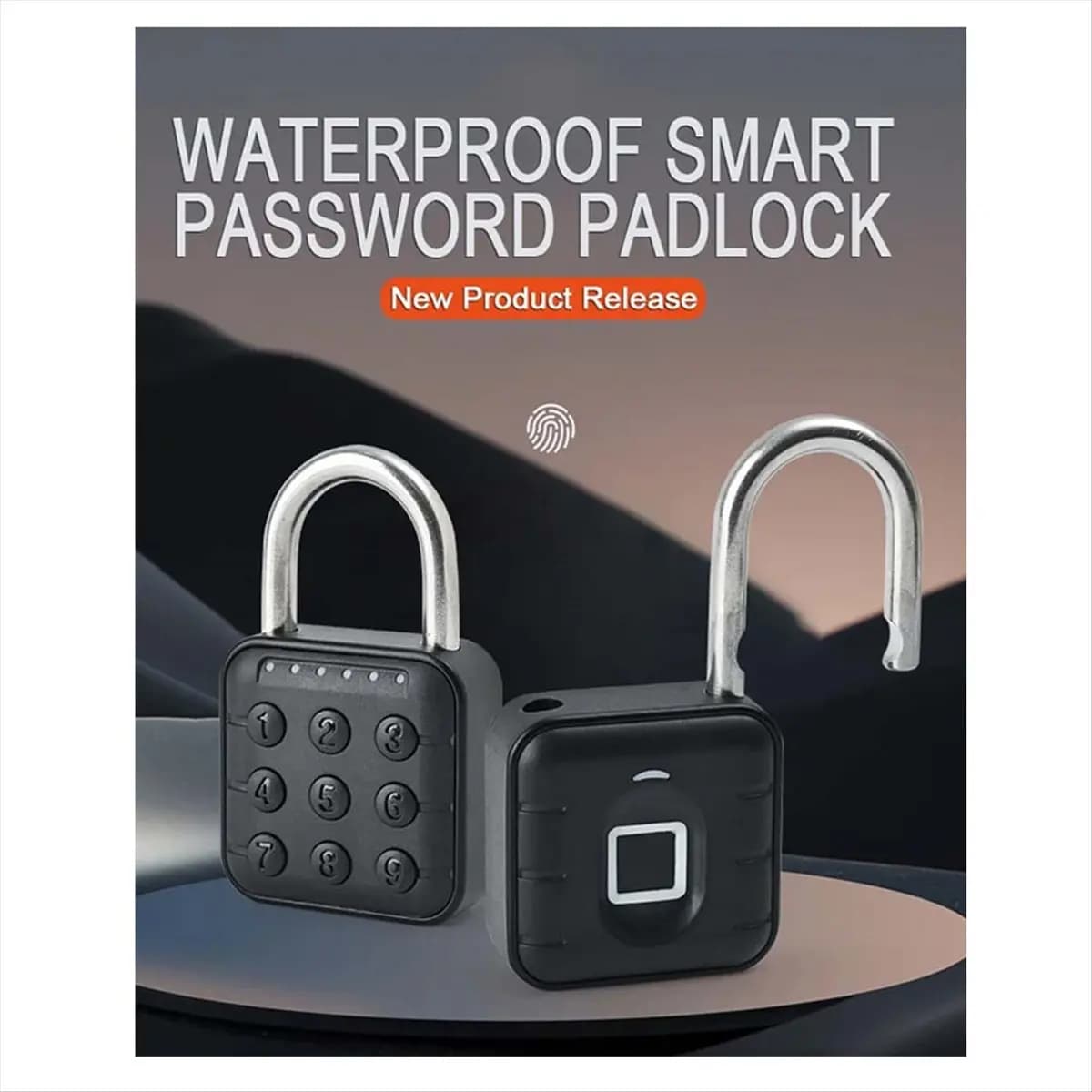 SCLS Tuya Bluetooth Smart Fingerprint Door Lock Keyless Quick Unlock Anti Theft Padlock IP67 Waterproof Home Securit Lock-B