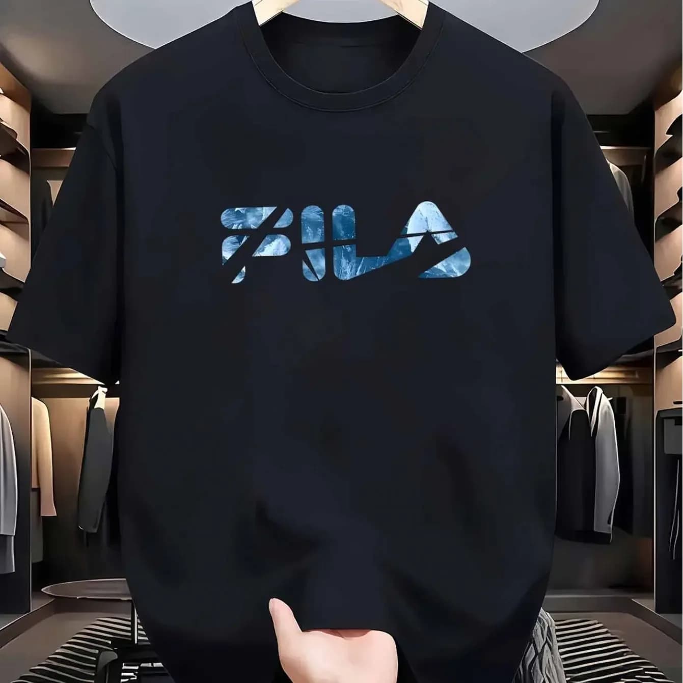 2026 New Men's Outdoor Casual T-shirt, with High-end Printing, a Slightly Elastic Round Neckline, and a Loose Fit Design T Shirt