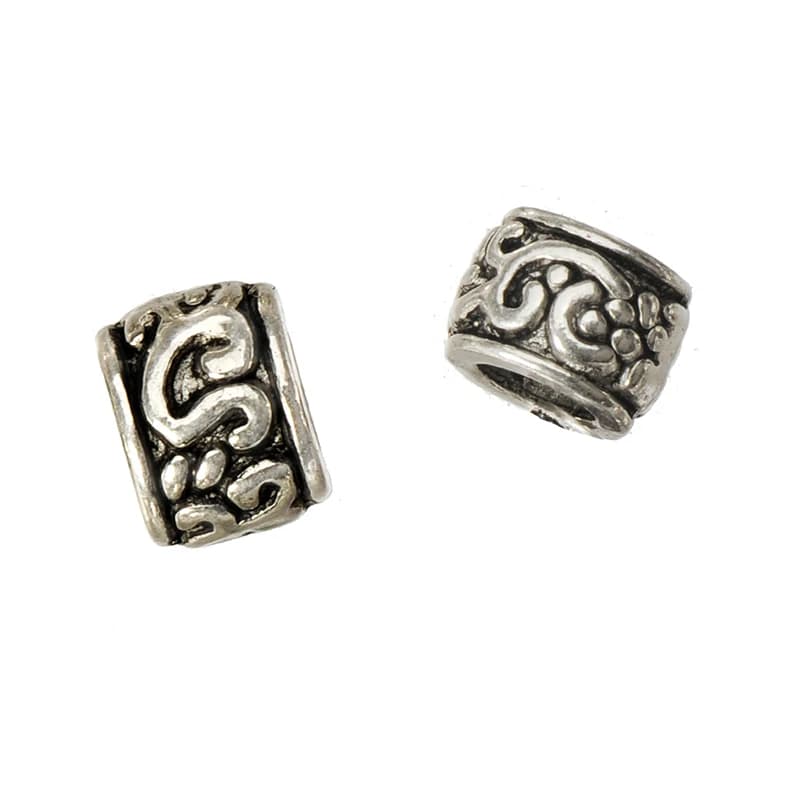 30pcs Beads For Rope DIY Making Bracelets Circle Big Round Hole Space Silver Metal Accessory Parts Material Jewelery Suppliers