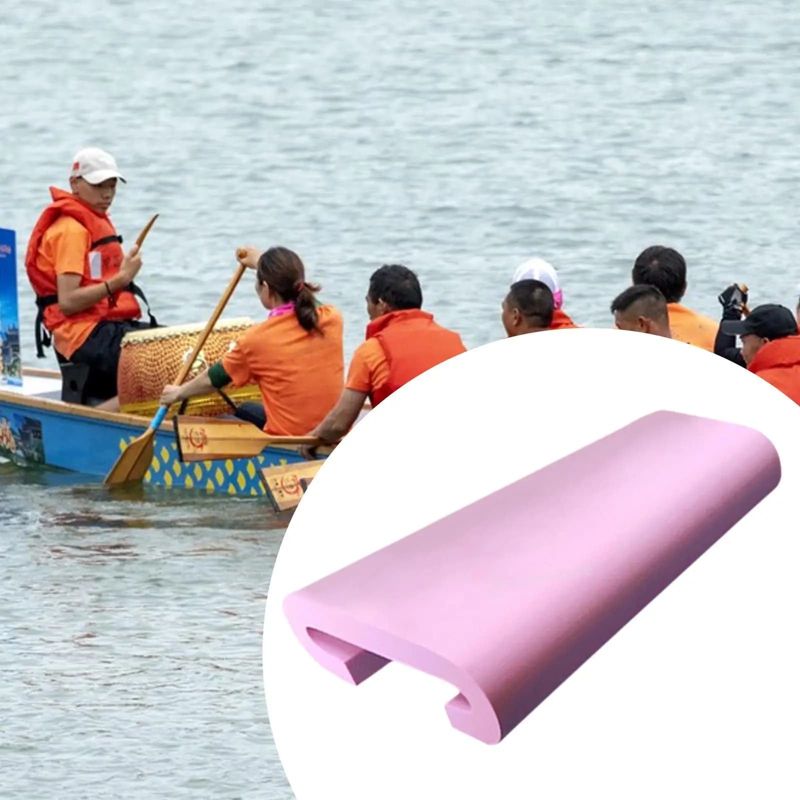 Cuscino per Sedile Dragon Boat in EVA a Forma di U, Comodo e Antiscivolo, Tappetino per Kayak, Cuscino per Pagaiata, per Allenamento, Campeggio e Sostituzione