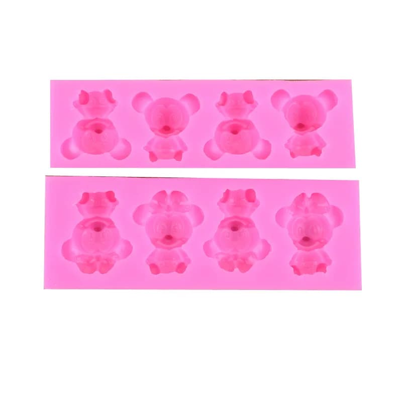 Stampo in silicone per ghiaccio al cioccolato con topo cartone animato per cuocere la tazza di zucchero fondente di accessori da cucina per decorare torte