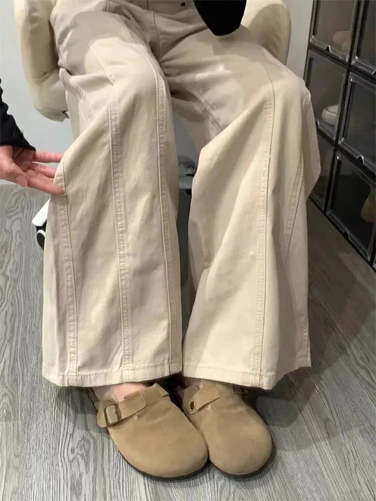 Jeans a Vita Alta e Gamba Dritta per Donna, Pantaloni Larghi a Gamba Larga, Pantaloni Lunghi fino al Pavimento, Pantaloni Modellanti per Corpo a Pera, Abbigliamento Estivo