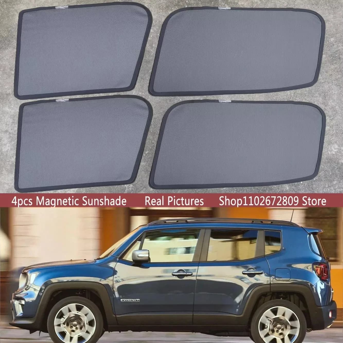 Parasole Magnetico per Auto, Tendina Parasole per Parabrezza Anteriore, Accessori per Jeep Renegade Bu 2014 - 2023 2022 2021