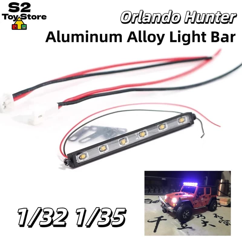 Barra luminosa universale a 6 LED per tetto Orlando Hunter per modellini RC 1:32 1:35, accessorio per camion fuoristrada telecomandati.