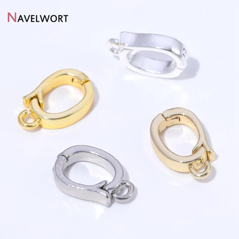 14K/18K gold plated brass hinges for creation of necklaces, jewelry accessories, pendant clasps, jewellery materials