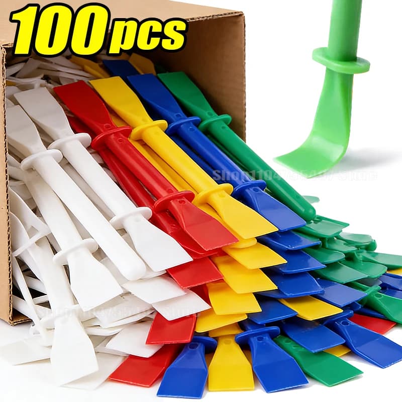 Pennelli e Spatole per Colla 5/100 pz, Strumenti Portatili per Incollare Pelle, Raschietti per Pittura e Artigianato Fai-da-te, Bastoncini per Spalmare la Colla