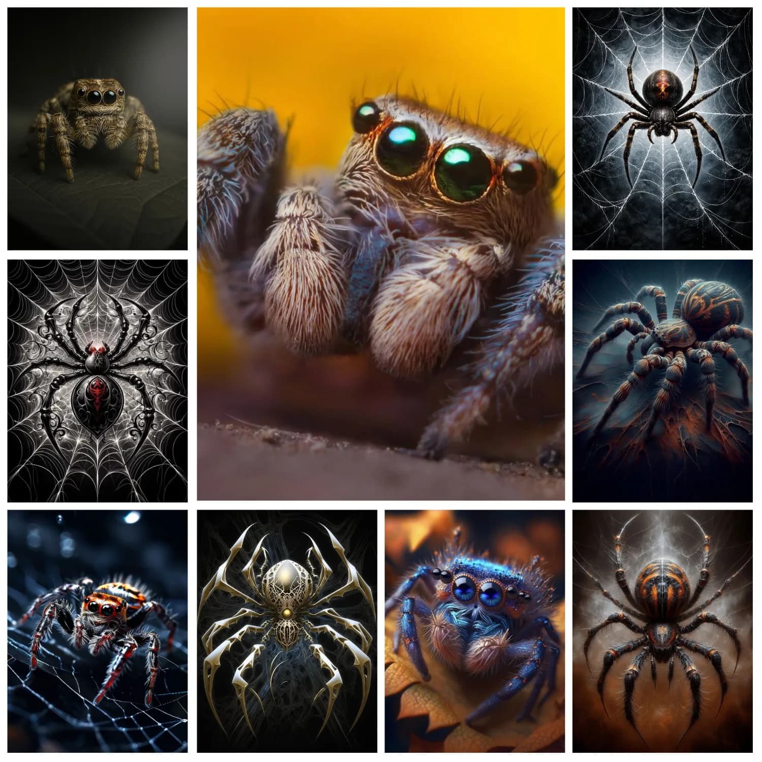 Insect-themed Frameless Diamond Painting Spider Bird-eating spider Cross-Stitch Room Home Decor Diy Mosaic Painting Suitable Beginners