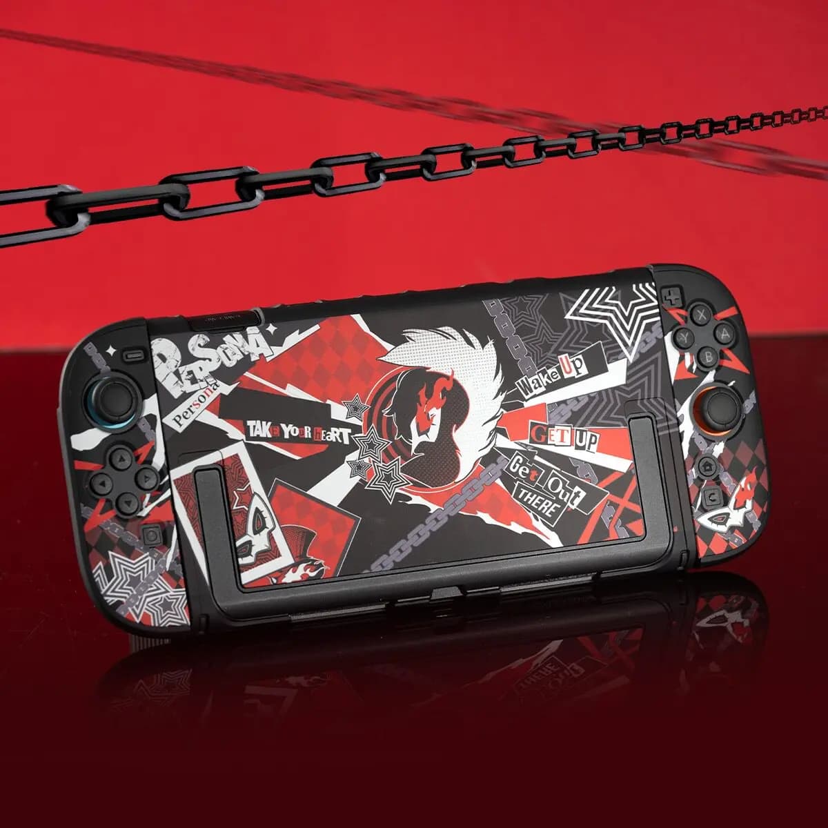 Custodia Protettiva Divisibile per Switch 2 a Tema Persona 5, Antiurto, Accessori Periferici per Console da Gioco