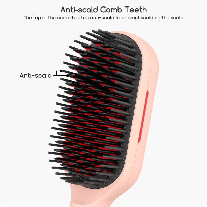 Home Salon Anti-Scald Fast Hot Electric Styling Combs Ceramic Infrared Ionic Hair Straightening Brush Hair Straightener Comb