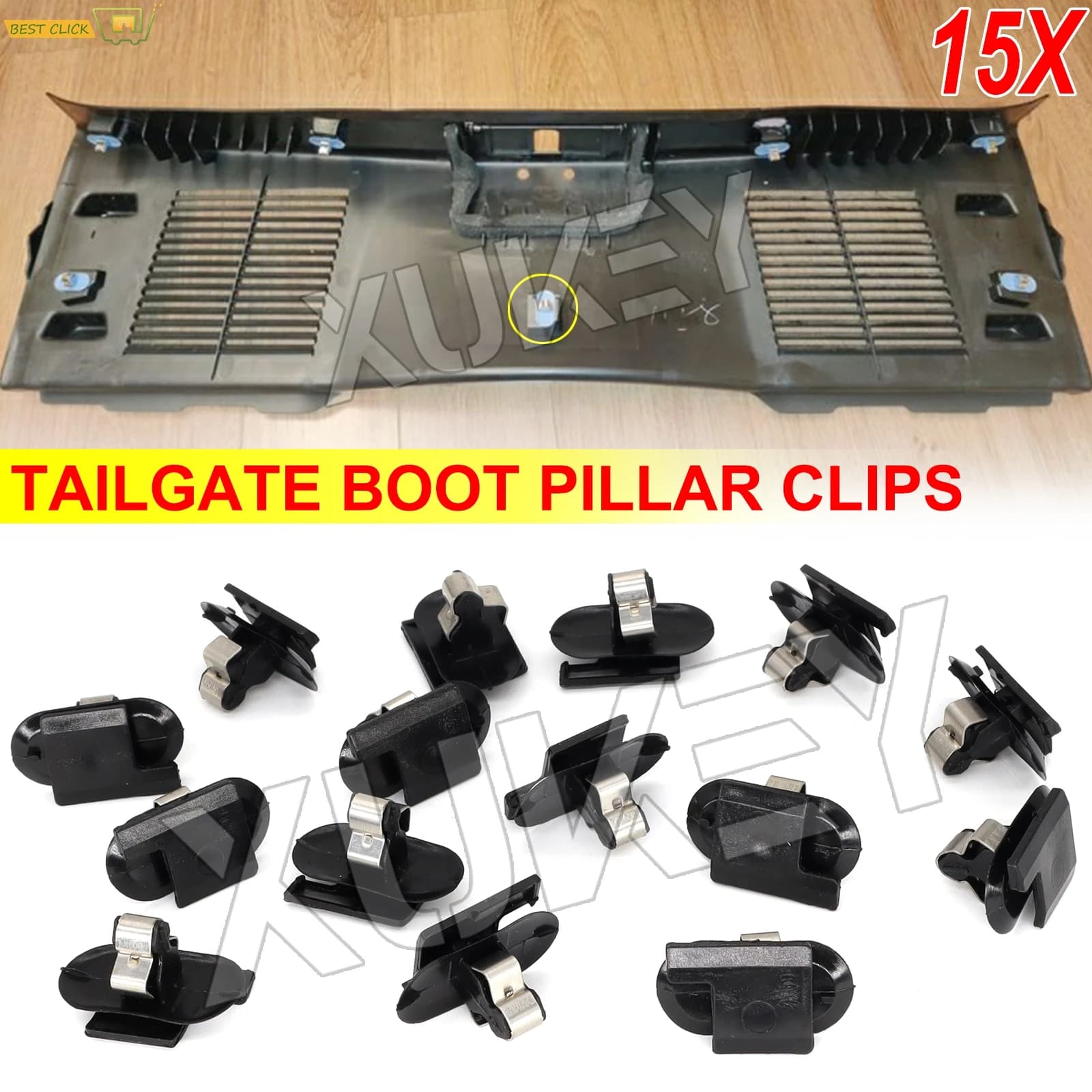 15pcs Car Tailgate Boot Pillar Clip 24405739 For Opel Vauxhall Meriva Zafira Astra Insignia Trim Panel Fastener Retainer Clamps