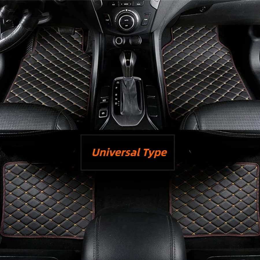 4 pcs black PU leather car mat front waterproof set for RHD/LHD BMW 3 5 7 series F20 E90 F30 E60 F10