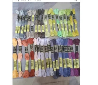 35 NEW DM*C Colors Cotton Floss Cross Stitch Embroidery Thread 6 Strands Double Mercerized Singed Long Fiber