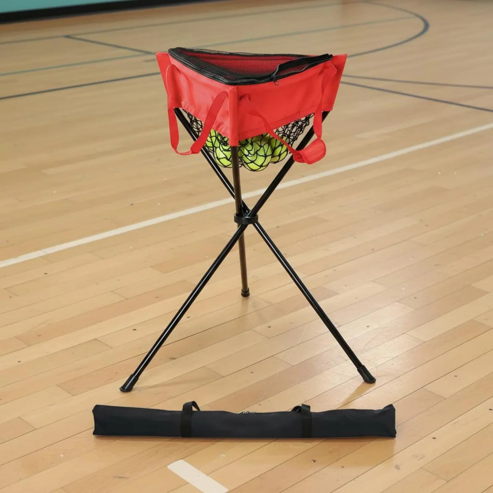 Supporto per palla con cerniera, supporto per palla con chiusura a cerniera, attrezzatura sportiva pieghevole e resistente per l'allenamento