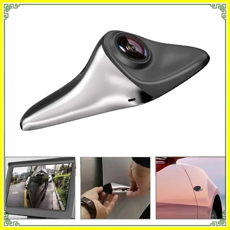 Telecamera Posteriore per Auto 1080P, Telecamera Ausiliaria per Punti Ciechi e Retromarcia, CVBS/AHD, Design a Pinna di Squalo, IP68 Impermeabile, Lente Rotante