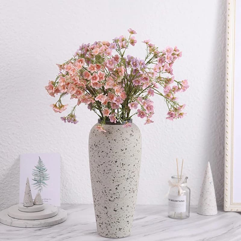 Artificial Starflower Bouquet Fake Daisy 1 Branches Faux Plant Bunch for Home Decor Wedding Decor Flower Arrangement