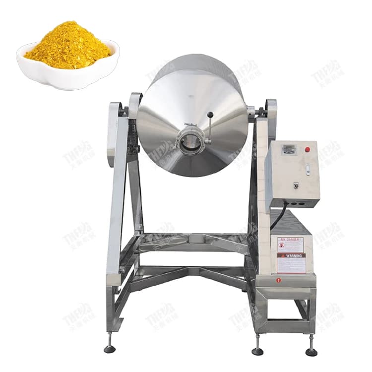 Miscelatore per Spezie ad Alte Prestazioni da 100kg-500kg, Miscelatore a Tamburo per Polveri Alimentari in Acciaio Inox, Miscelatore per Proteine in Polvere