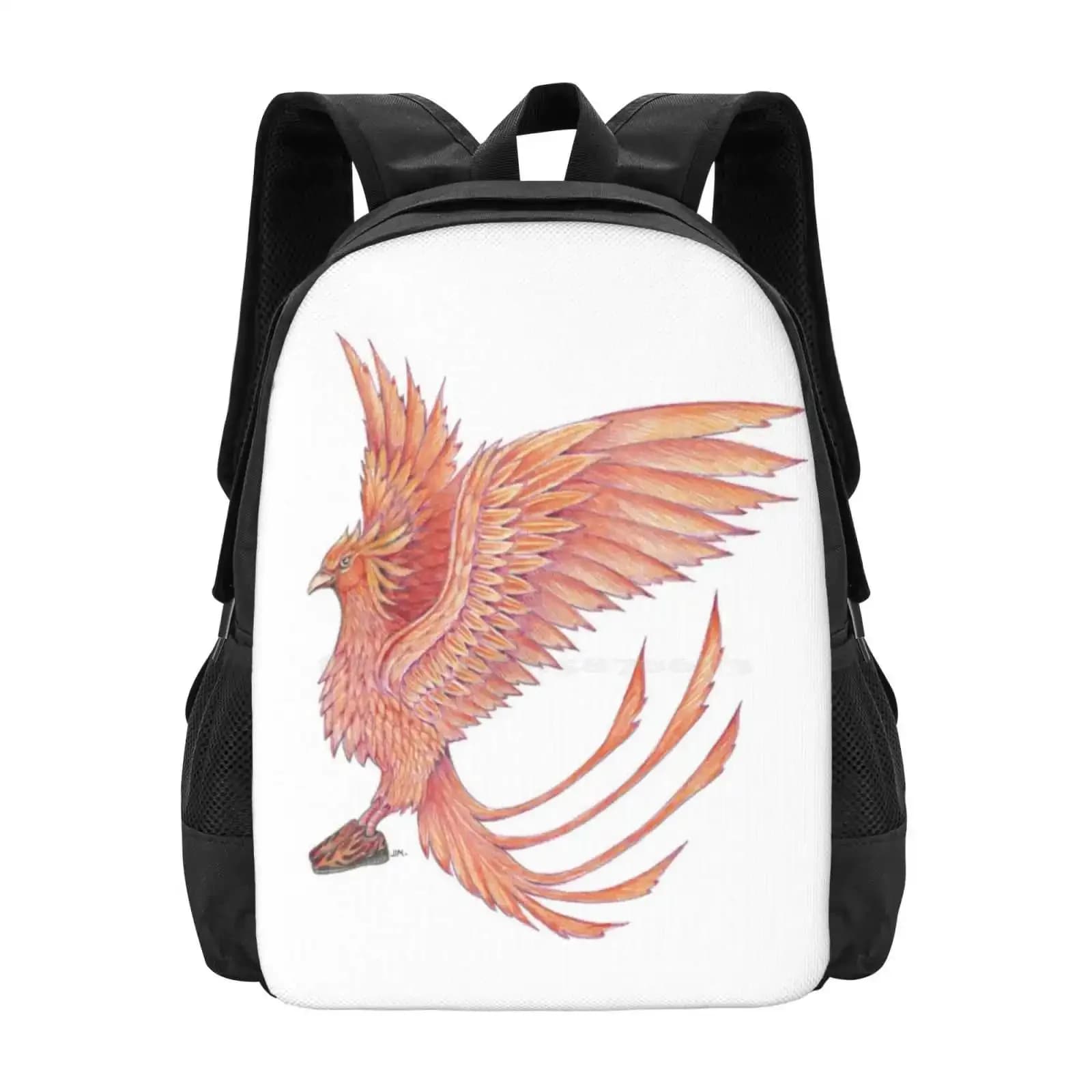 Phoenix In Flame Sneakers Vendita calda Zaino Zaino Borse moda Jim Sorensen Birds In Shoes Series