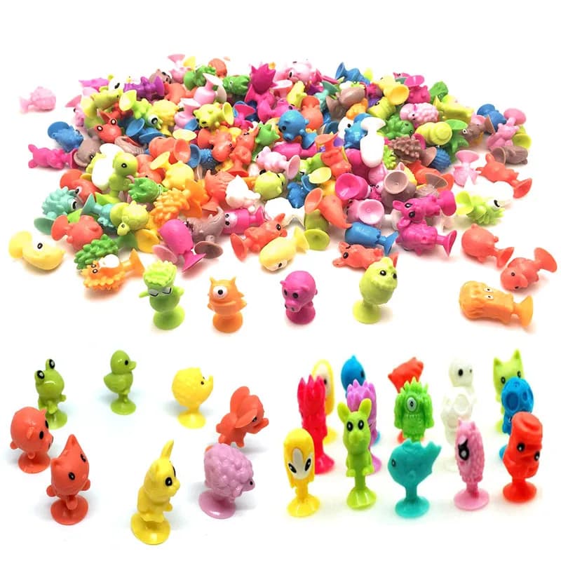 50 pz/lotto Mini Monster Sucker Toy Capsule Model Little Cartoon Anime Animal Action Figures ventosa burattini regalo per bambini