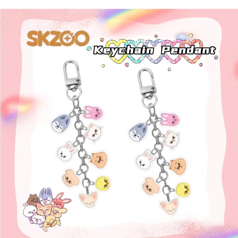 Nuovo portachiavi in acrilico SKZOO Stray Kids Wolf Chan Leebit, merchandise anime e cartoni animati, ciondolo creativo personalizzato di alta qualità e simpatico.