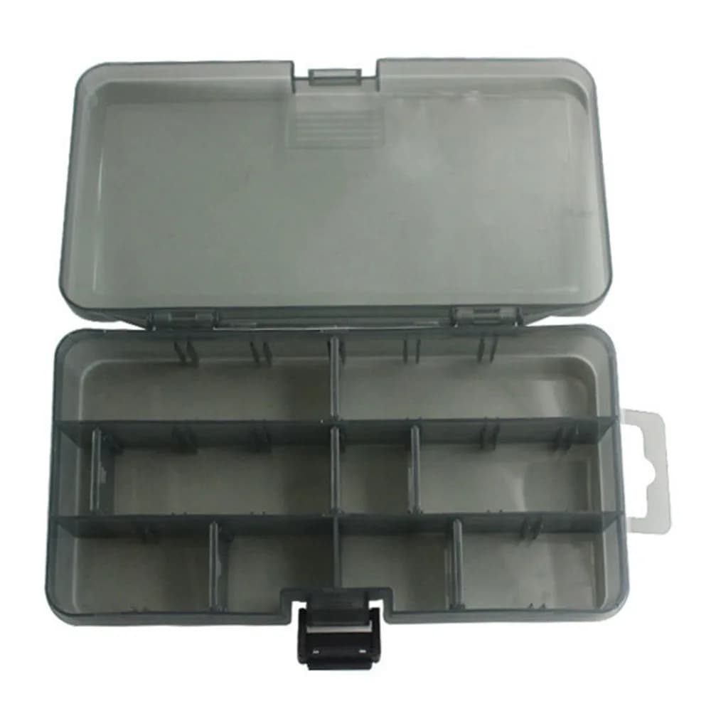 2PCS Removable Dividers Fishing Tackle Box Clear Transparent Lid PP Fishing Lure Storage Case Fishing Bait Organizer Box