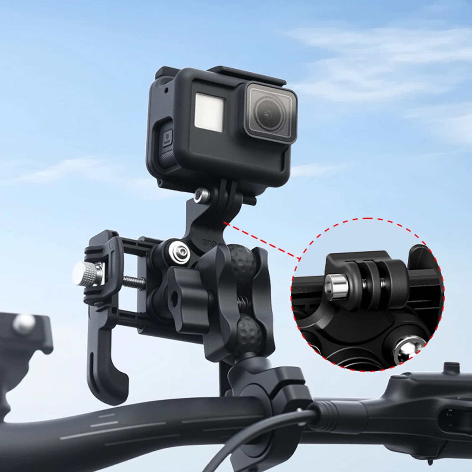 Supporto per Telefono da Moto e Bicicletta, Non Blocca la Fotocamera, Rotazione a 720 Gradi per Smartphone da 4.7-7.2 Pollici