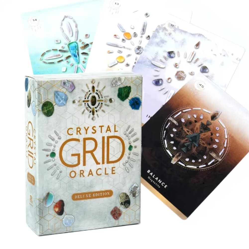 Divination Tarot Cards Unique Divination Tools Crystal Grid Oracle English Version Board Game Fate Divination Fortune Telling