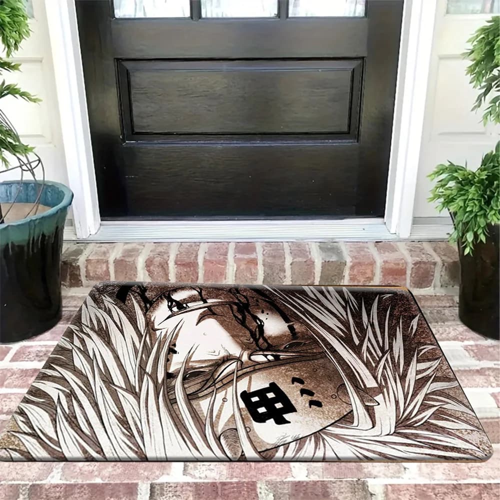 Tappetino per porta con stampa in stile manga Anime Naruto Jiraiya Sepia, tappeto d'ingresso lavabile antiscivolo per decorazioni per la casa interne ed esterne