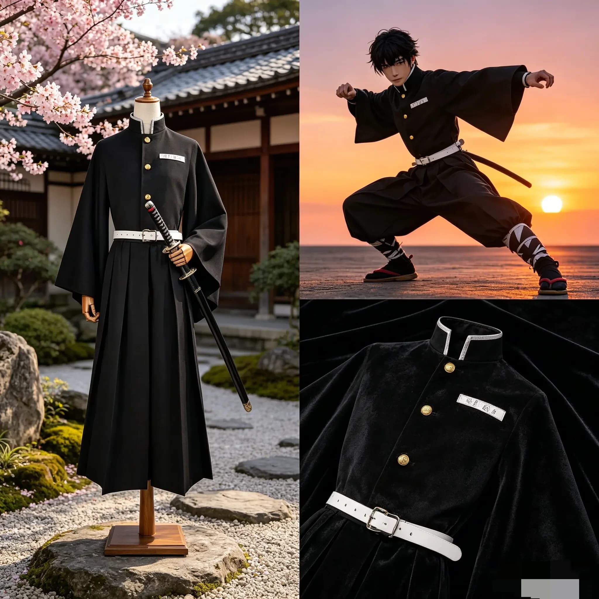 New Aime Tokitou Muichirou Cosplay Costume Cosplay Kisatsutai Uniform Wig Halloween Costume for Woman