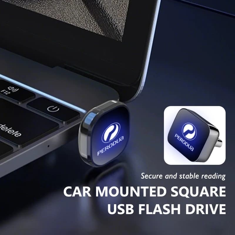 Car Dashboard Portable Storage 32GB/64GB Square USB Flash Drive For Perodua Ativa Myvi Bezza Alza Axia Viva Aruz Myvi Gen2 Gen3