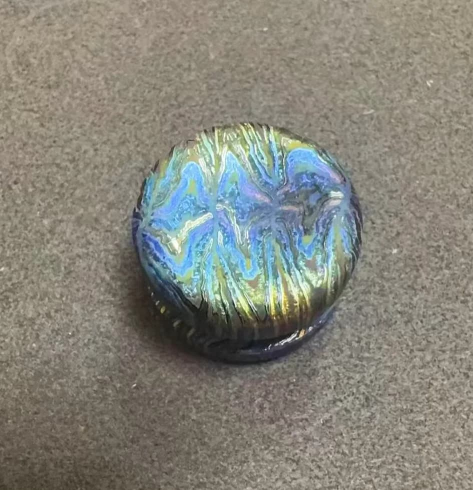 Used EDC NJT zircuti Flame Pattern Button Dish spinner fidget decompression toy