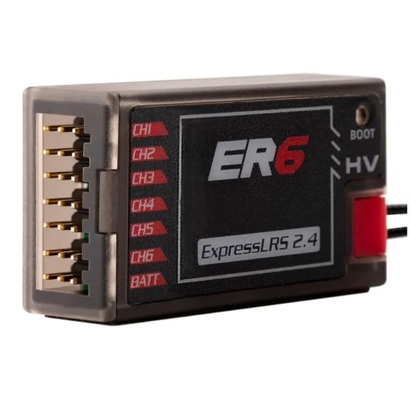 ER6 2.4Ghz ELRS PWM Receiver 6 Channel 100Mw For RC FPV Fixed Wing Drone With Voltage Telemetry CRSF Expresslrs RX