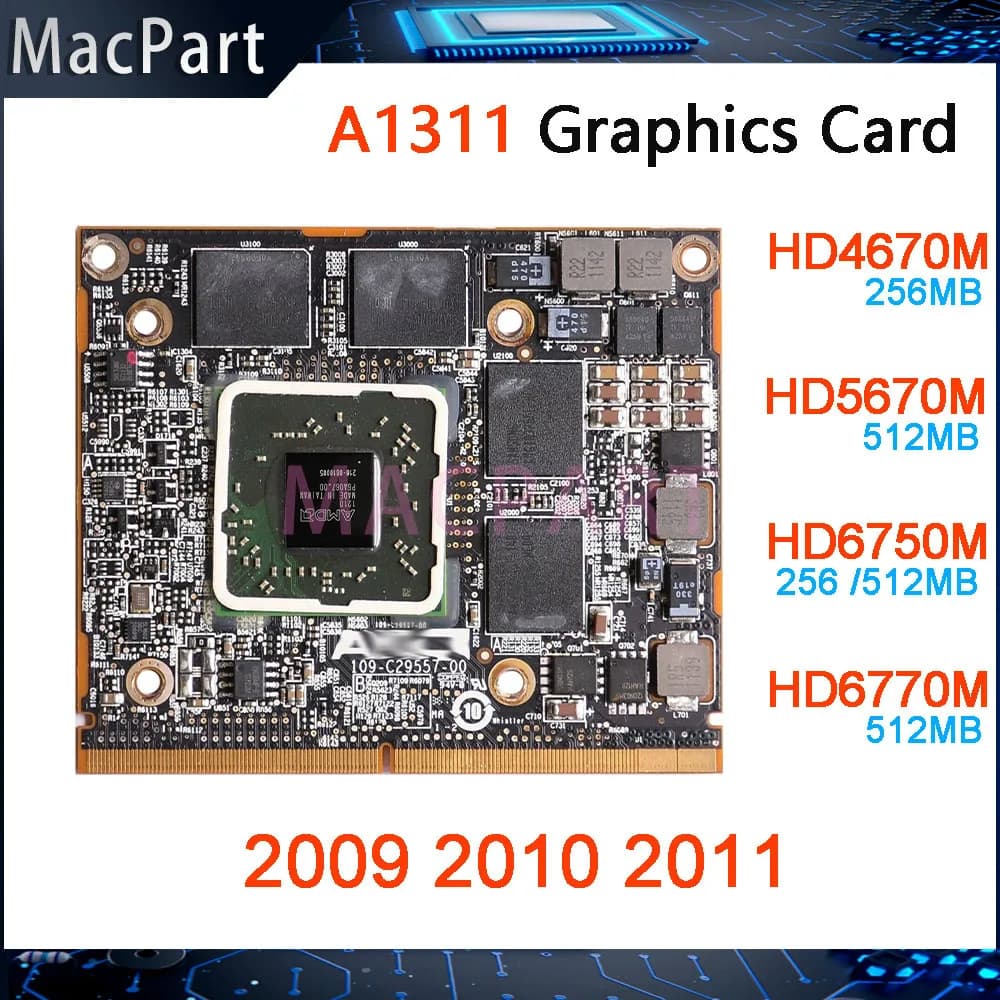 Scheda video originale HD4670M HD5670M HD6750M HD6770M 256MB 512MB per scheda grafica Apple iMac 21,5 "A1311 2009 2010 2011 anni