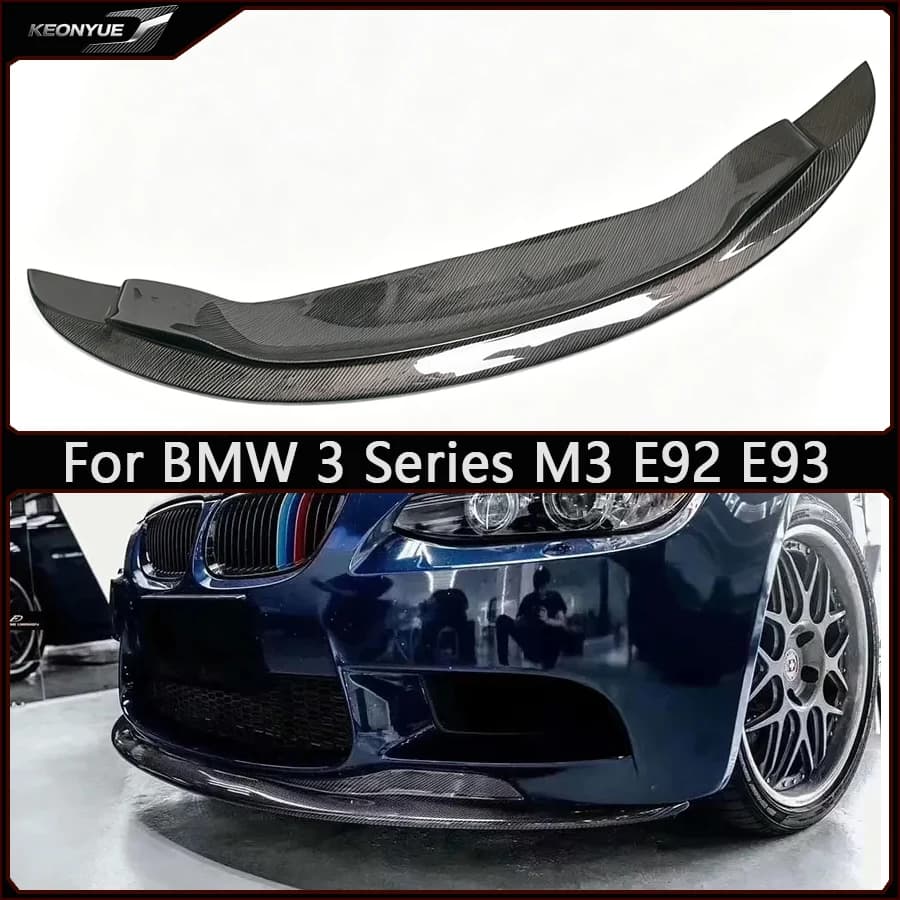 For BMW 3 Series M3 E92 E93 Carbon Fiber Front lip Car Bumper Diverter Spoiler Diffuser Front Chin Car Accessories Body Kit