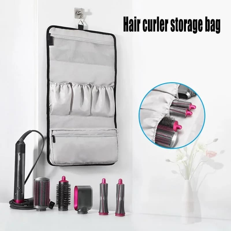 Waterproof PU Leather Travel Case for Dyson Airwrap Styler and Supersonic Hair dryer - Portable Travel Bag for Hair Tools