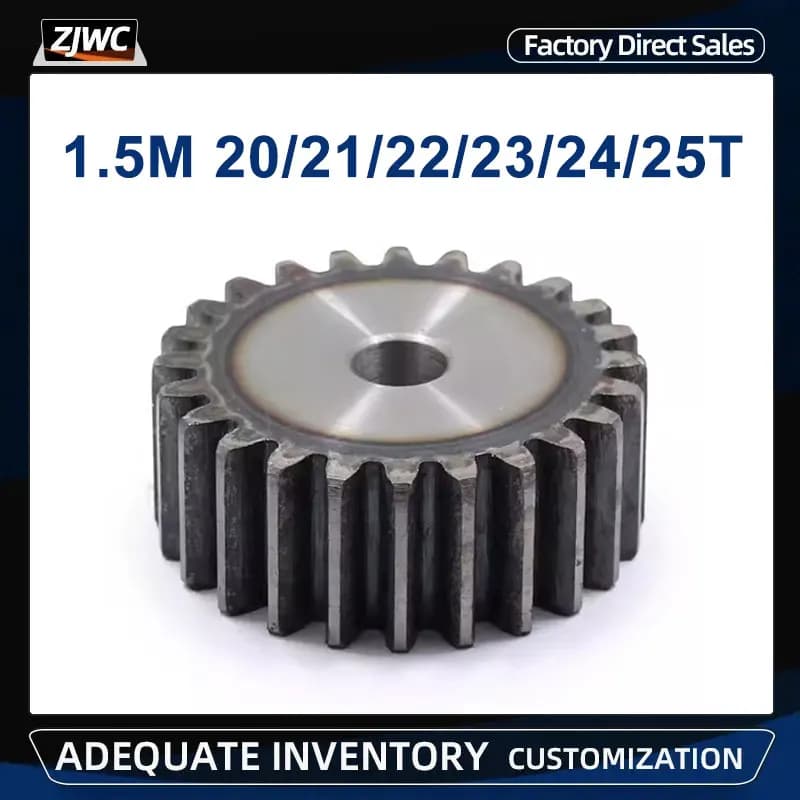 Ingranaggio piatto 1.5M-20T 21T 22T 23T 24T 25T 45 # Ingranaggio cilindrico in acciaio Altezza 15 mm Denti per tempra ad alta frequenza