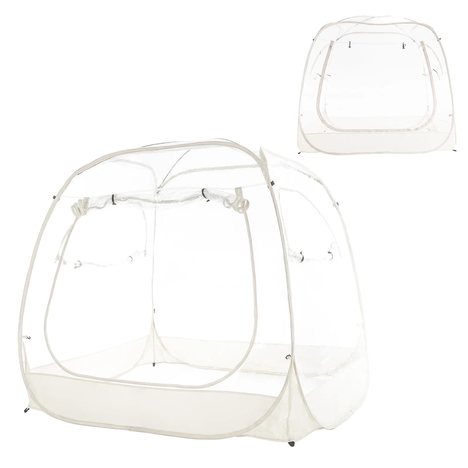Tenda Igloo Istantanea 5x5ft Grande e Spaziosa per Protezione dal Freddo, Tenda da Campeggio per 2-4 Persone, Ideale per Partite di Calcio ed Eventi all'Aperto
