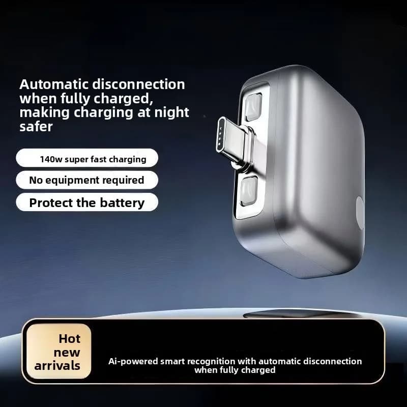 Fully charged smart automatic separator, mobile phone overcharge protection, automatic power-off data cable, 140W fast charging