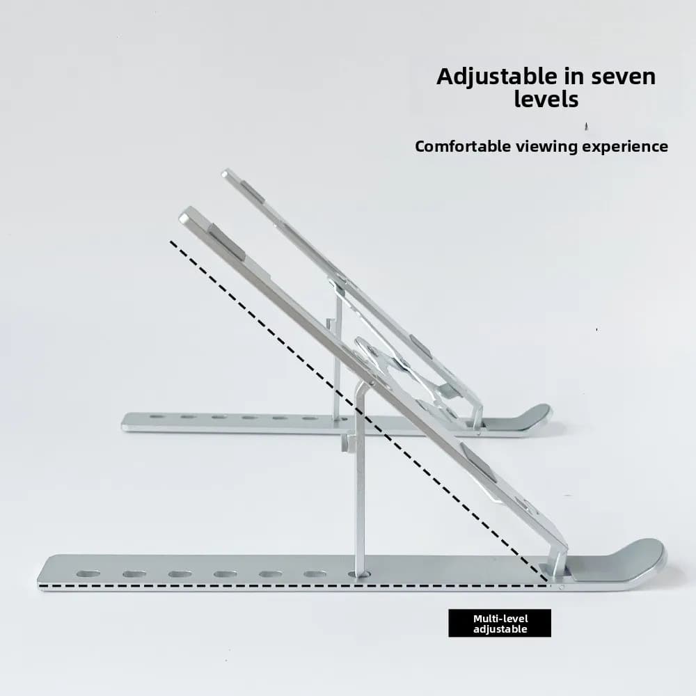Supporto per laptop regolabile Supporto per laptop pieghevole portatile Staffa di raffreddamento Base di supporto per notebook di sollevamento in lega di alluminio