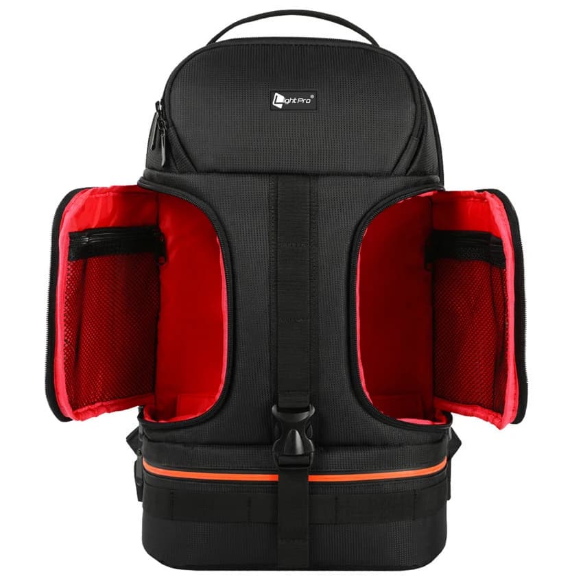 Zaino impermeabile per videocamera DSLR con custodia per treppiede e striscia riflettente, adatto per laptop da 15,6 pollici, per fotocamere DSLR Canon, Nikon, Sony