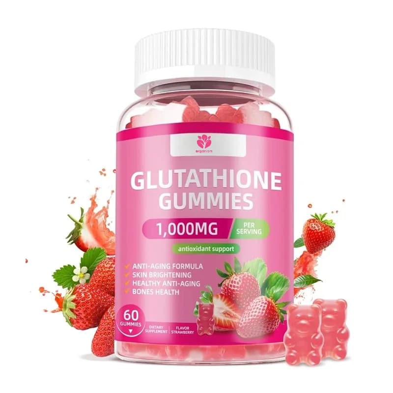 Integratore di glutatione in caramelle gommose al collagene: contiene collagene marino e vitamine C, E, D, utilizzato per l'anti-invecchiamento e il rafforzamento delle ossa.