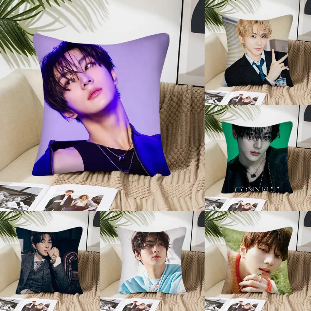 JUNGWON Pop Singer Federa Square Pillow Bedroom Leisure Sofa Comfort Car cushion Living room House decoration 40X40