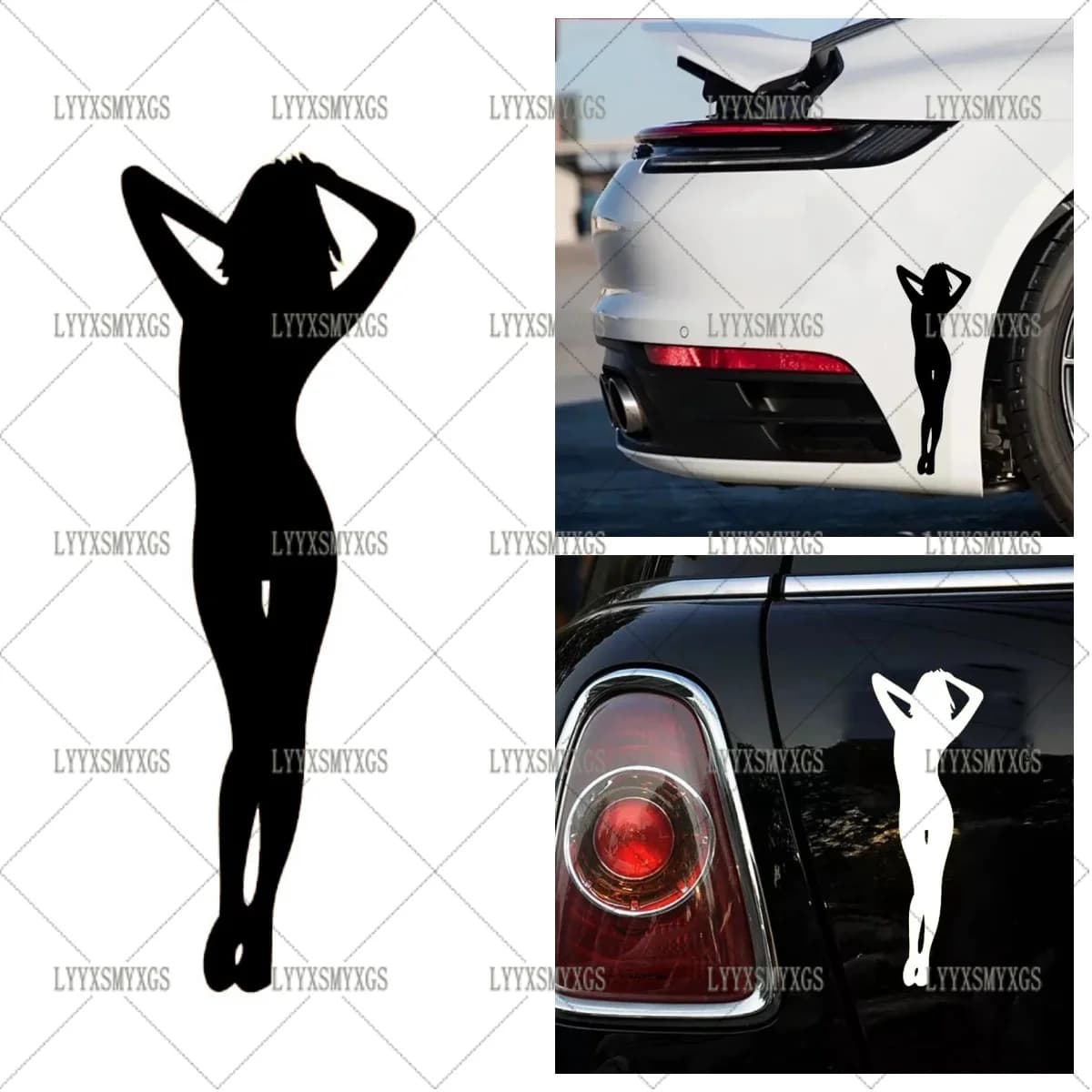 Autoadesivi personalizzati divertenti adesivi per auto corpo sexy protezione solare impermeabile decalcomania in vinile accessori all'ingrosso in PVC