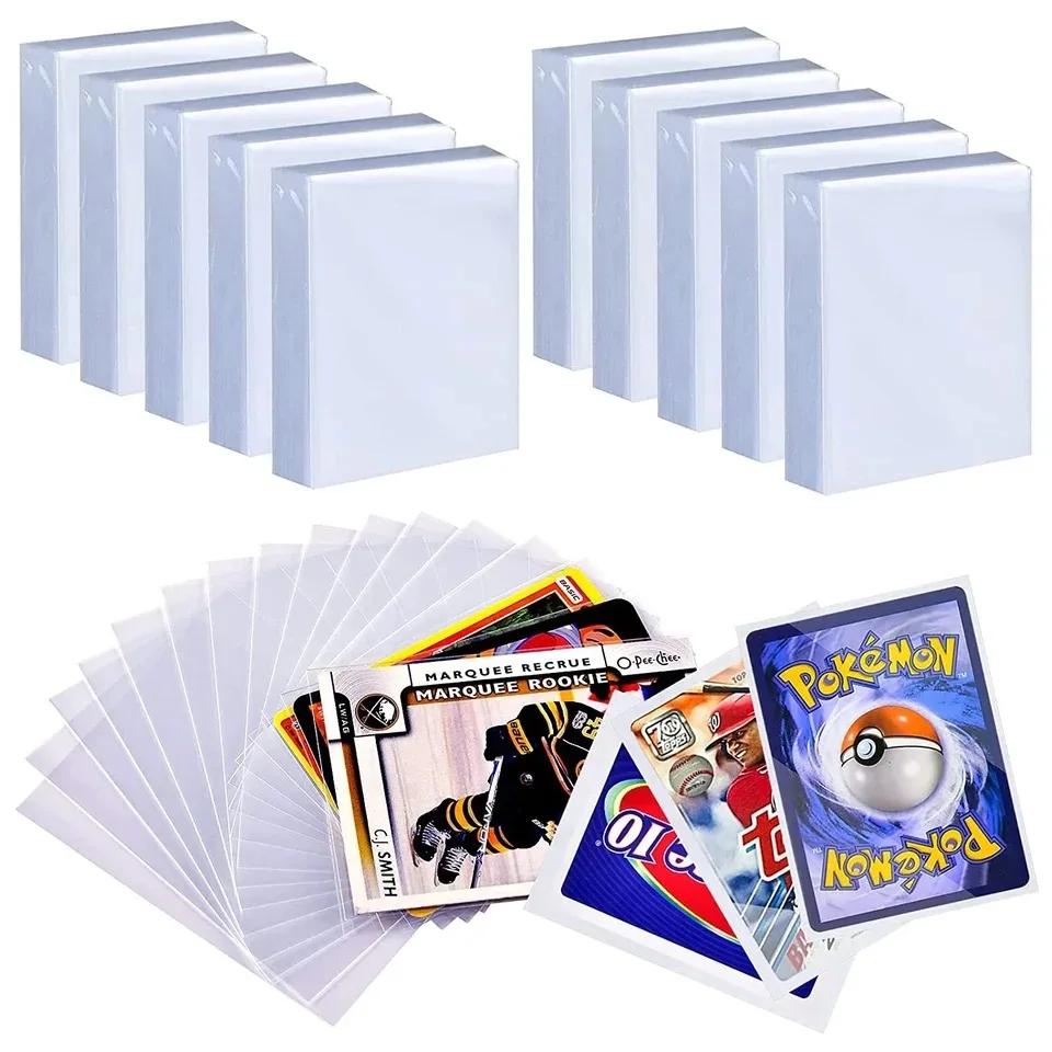 100 Piece Transparent Protective Card Case Transparent Protective Case for Photo Case for Collectable Folders ID Table Game Pokemon