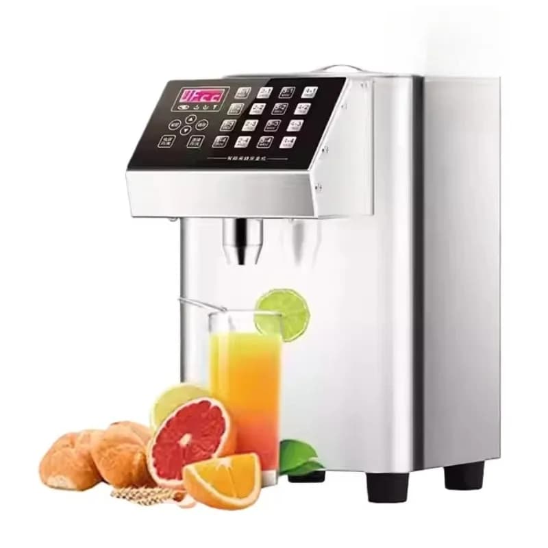 Dispenser Automatico Commerciale per Sciroppo di Zucchero, Macchina Intelligente a 16 Pulsanti per Fruttosio, per Bubble Tea e Caffetterie, in Acciaio Inossidabile