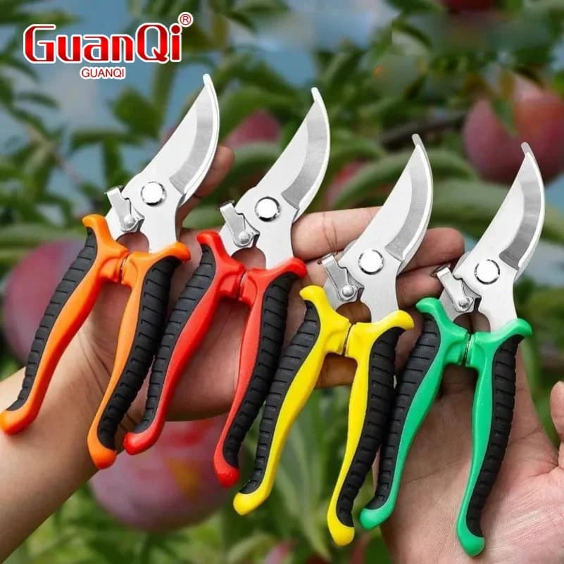 Professional sharp pruning shears Stainless steel gardening scissors Copper Fruit Trees Flowers Pots for domestic pruning