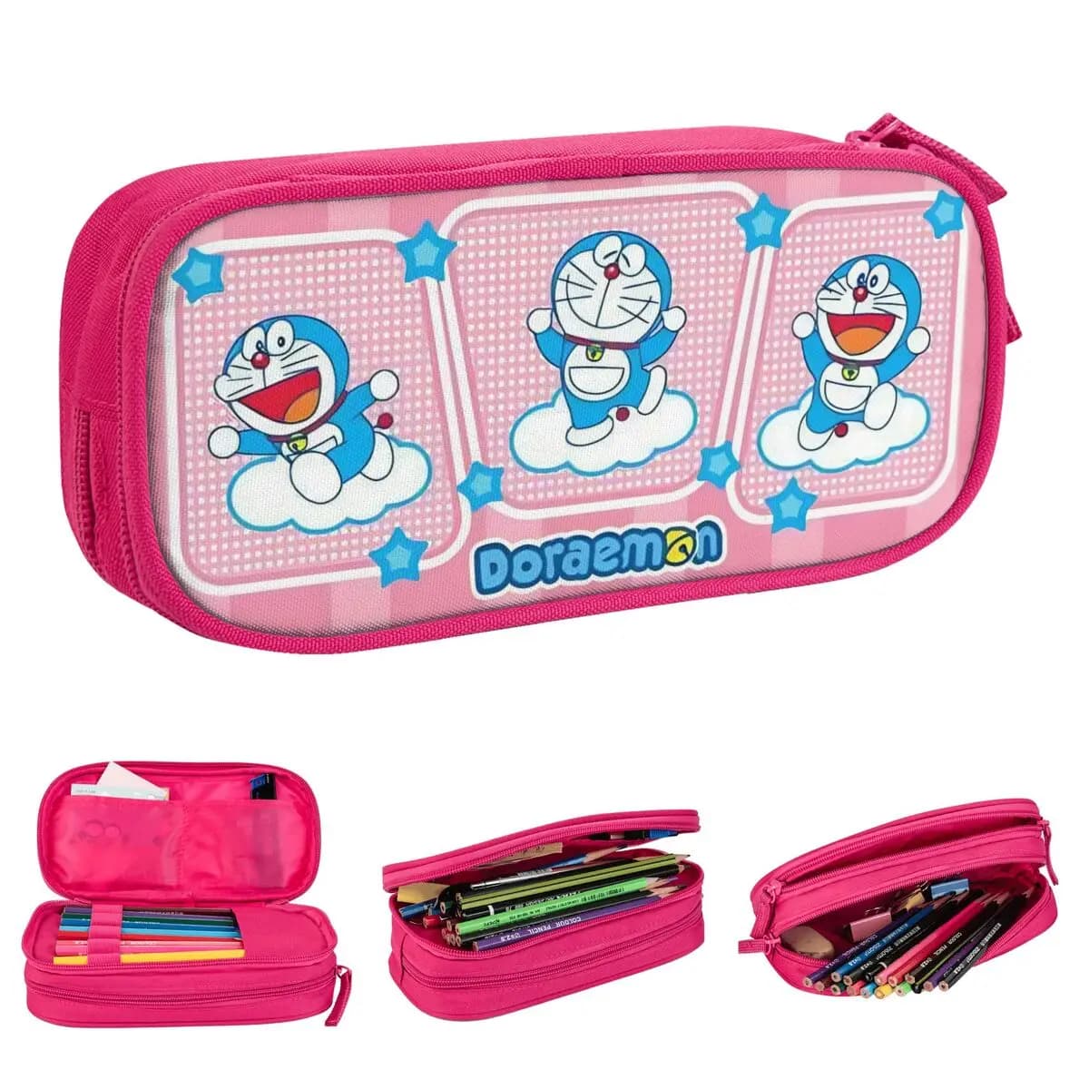 Nuovo Doraemons Blue Cats Cat Astuccio regalo per bambini Astucci per ragazza Ragazzo Portapenne Borse per studenti Scuola