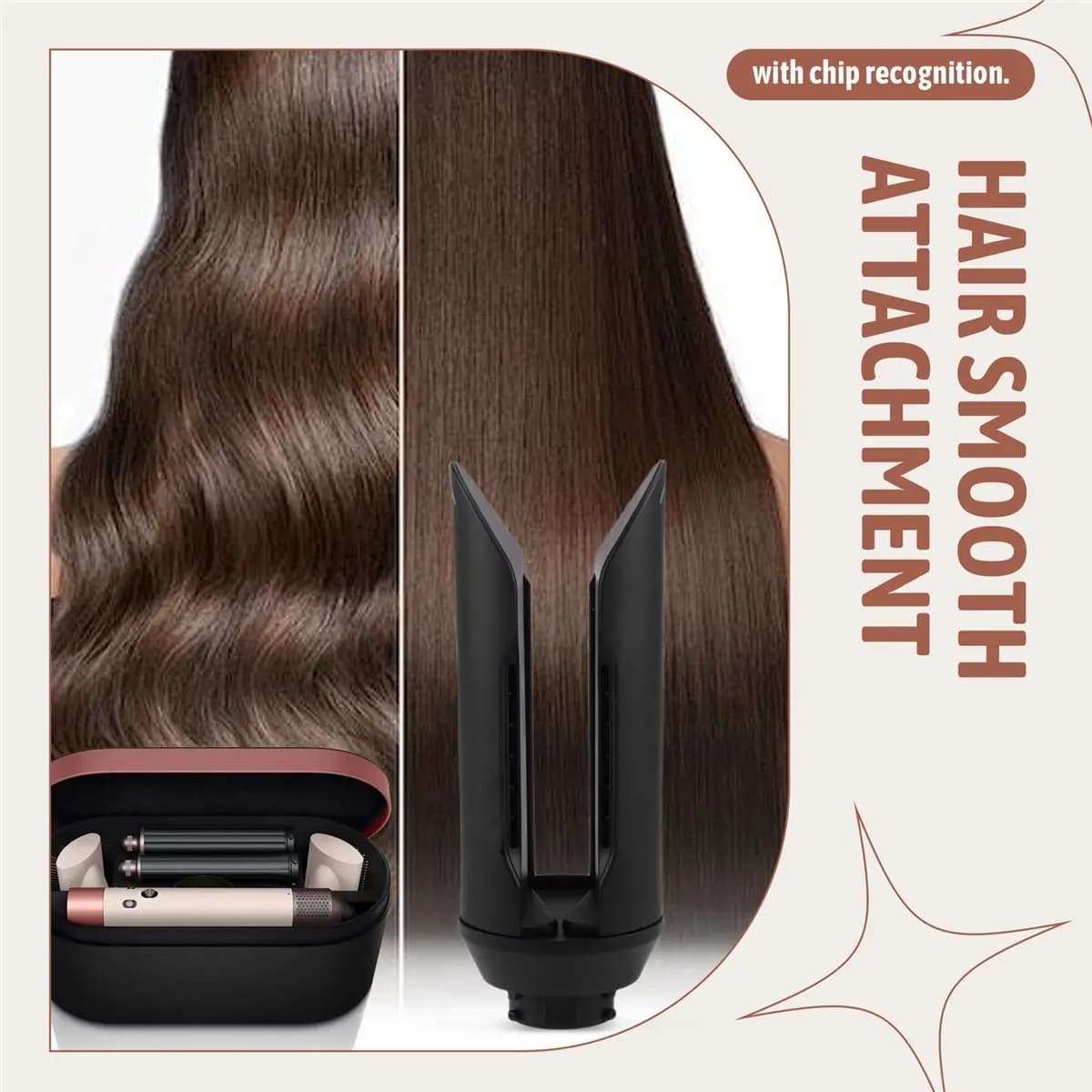ABGU Hair Smooth Attachment for HS09, Gentle Airflow Smooth Nozzle, Hair Straightener Replacement Parts