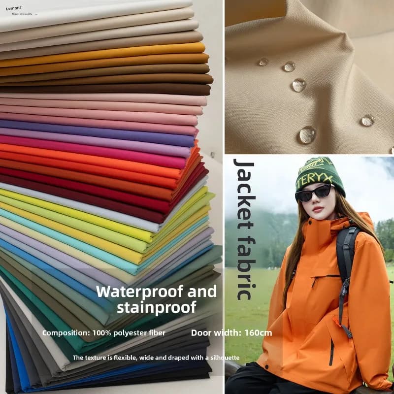 Waterproof Anti-fouling Outdoor Jacket Clothing Fabric 100% Polyester Fiber Wear-resistant Anti-wrinkle By The Yards 270g Meters